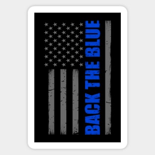 Back The Blue Thin Blue Line Flag Sticker
